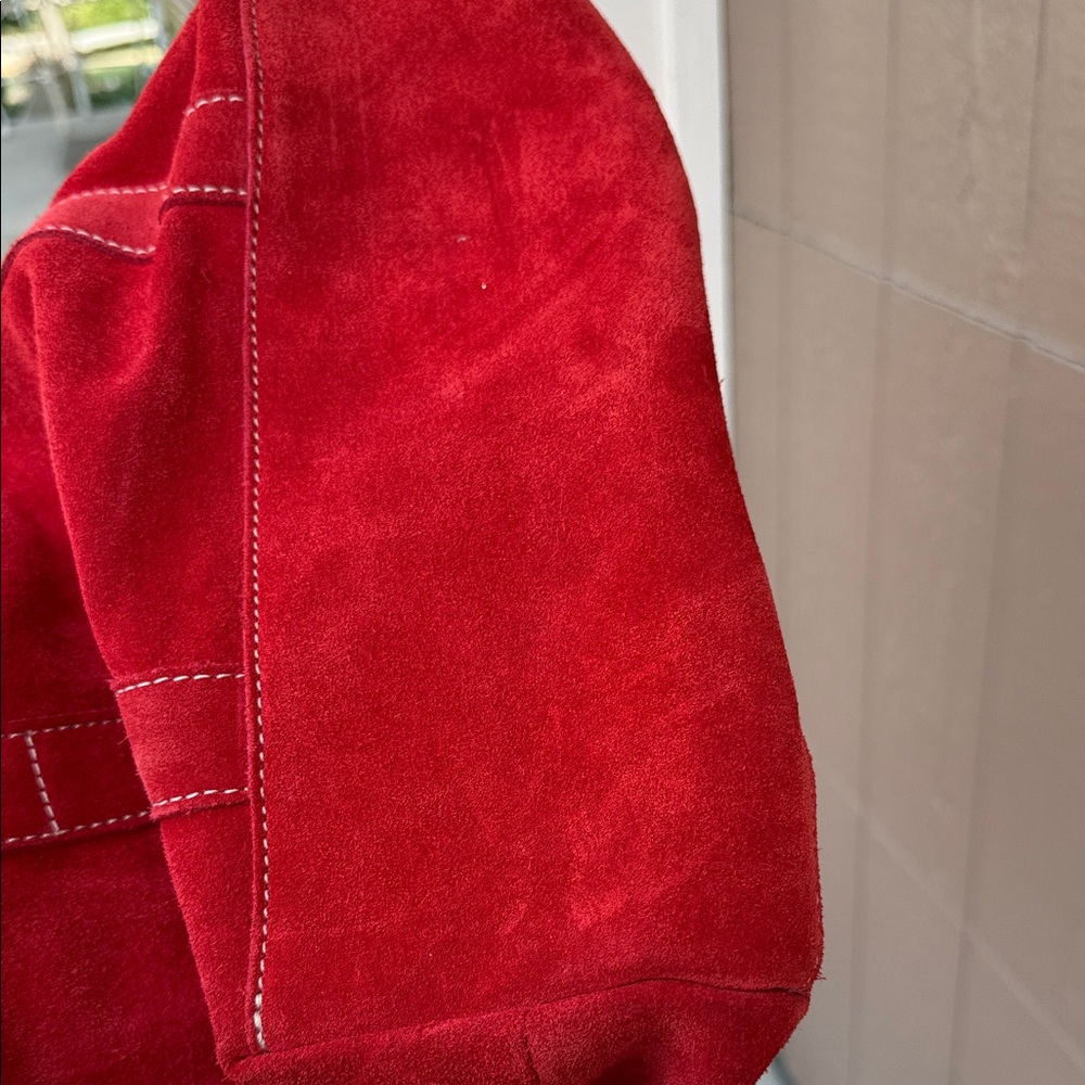 Banana Republic NWT Red Suede Tote Bag - Picture 8 of 9